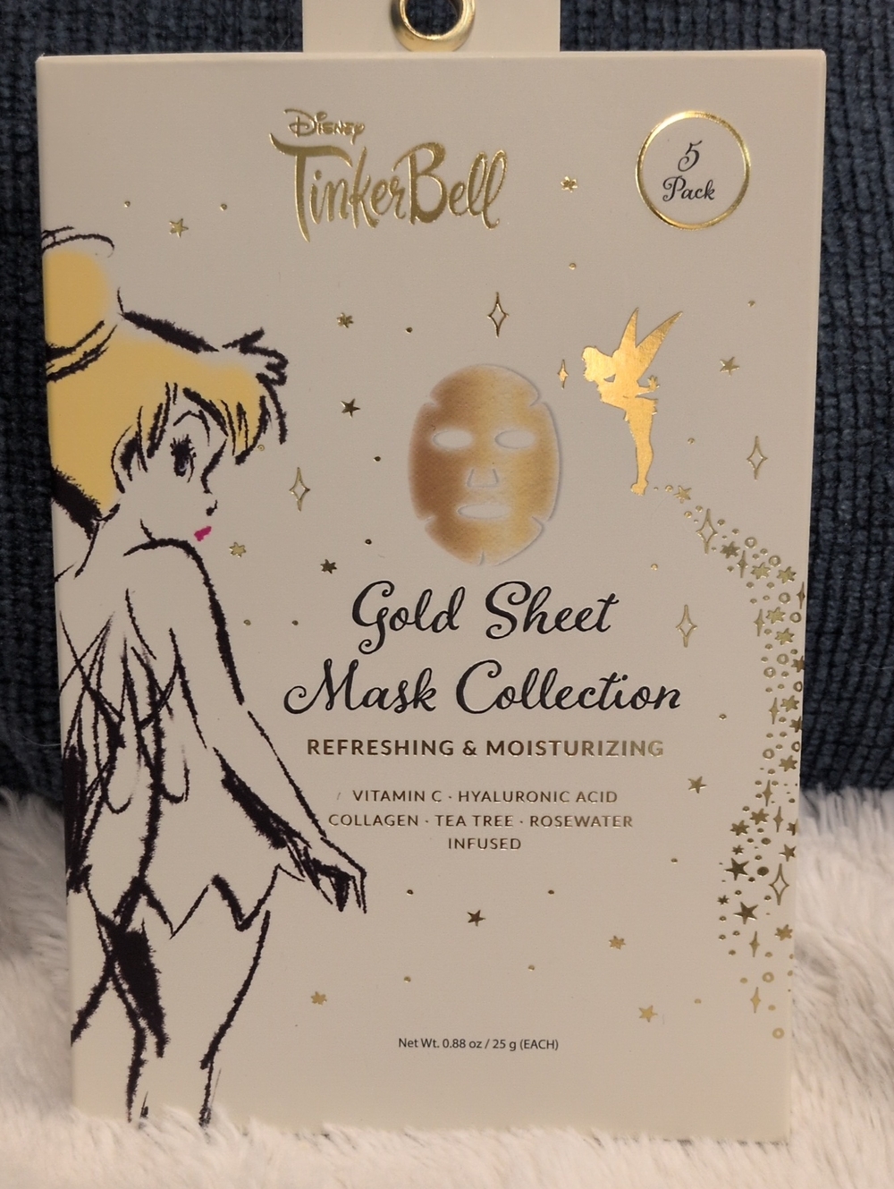 Disney Tinkerbell Gold Sheet Mask Collection - Gold (5 Pack)